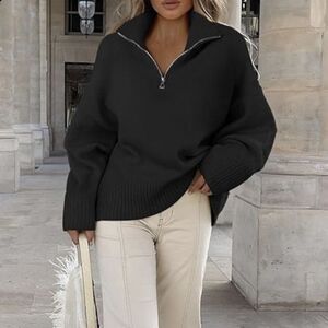 Black half zip sweater